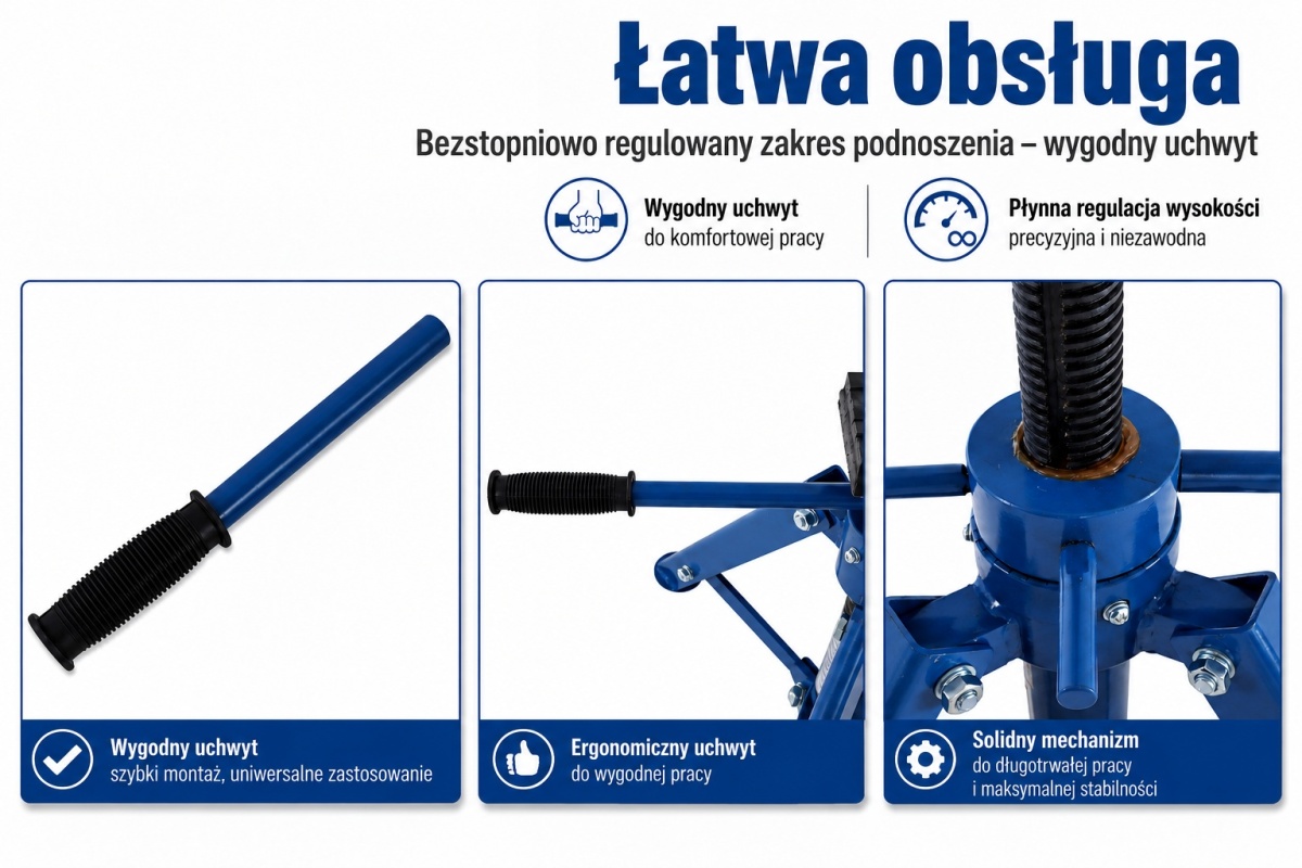 Podpěrná koza 12T 450-725 mm dílenský stojan pod auto M20012